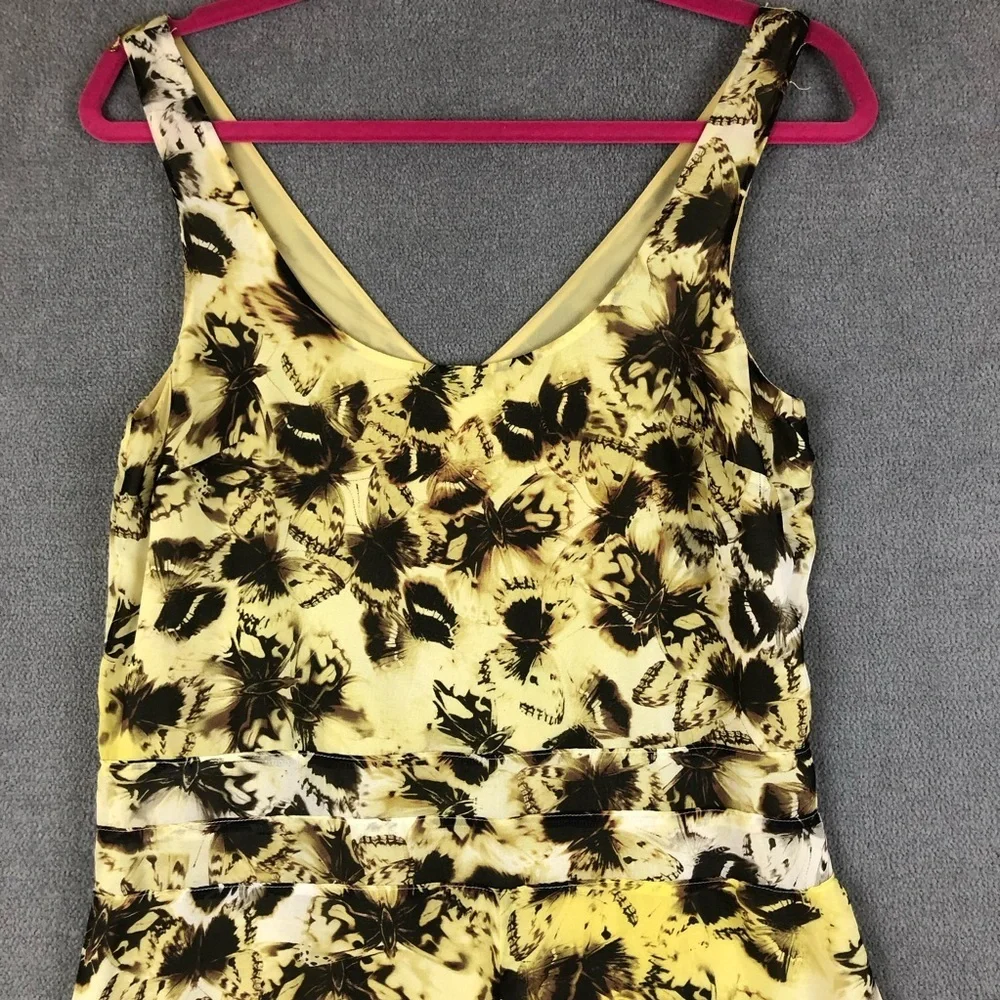 leifsdottir Anthropologie High Low Sleeveless Butterfly print fairy dress size 0